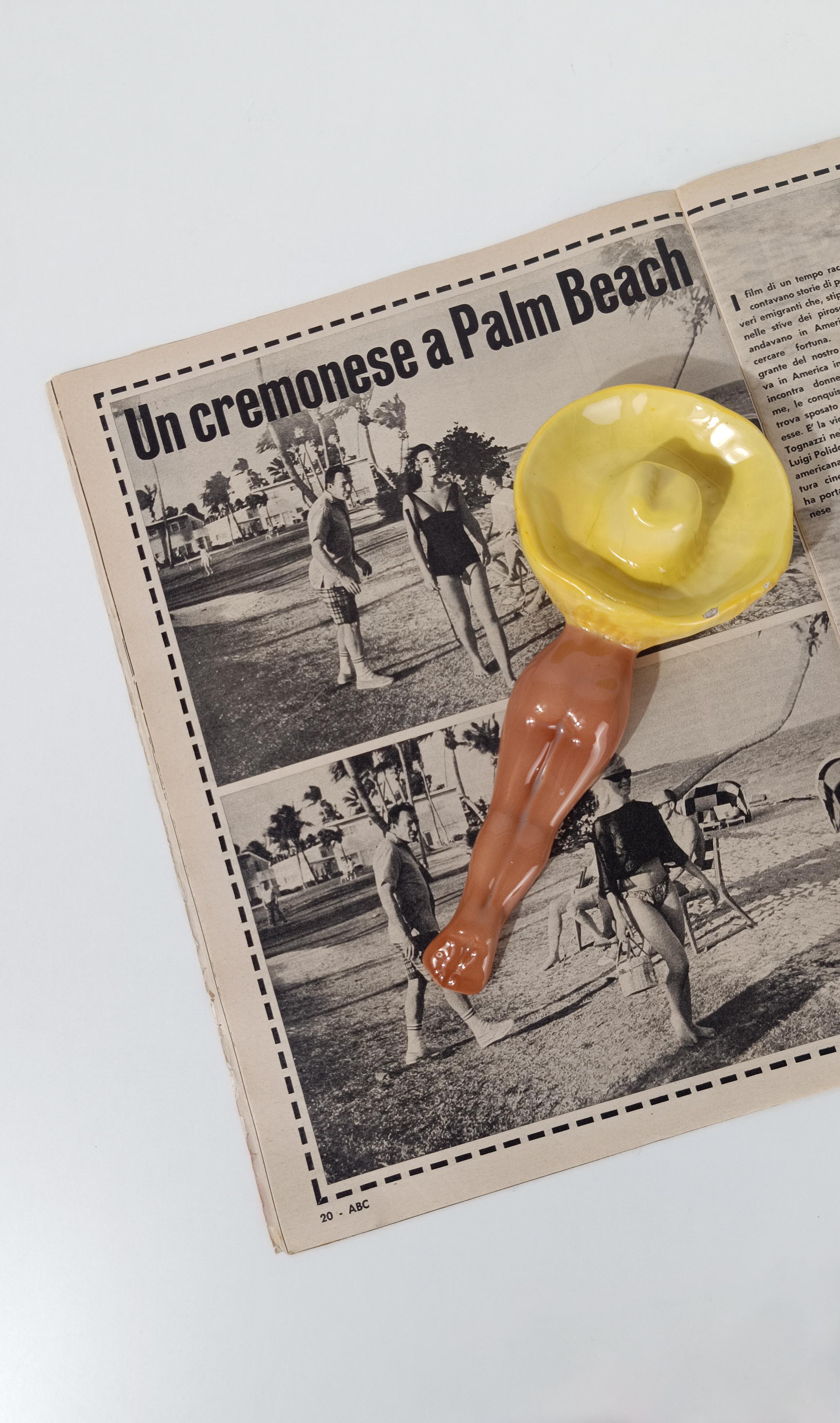 Vintage Ceramic Ashtray in the Shape of a Pin Up Girl with Sombrero, Italy 1950s For Sale 7
