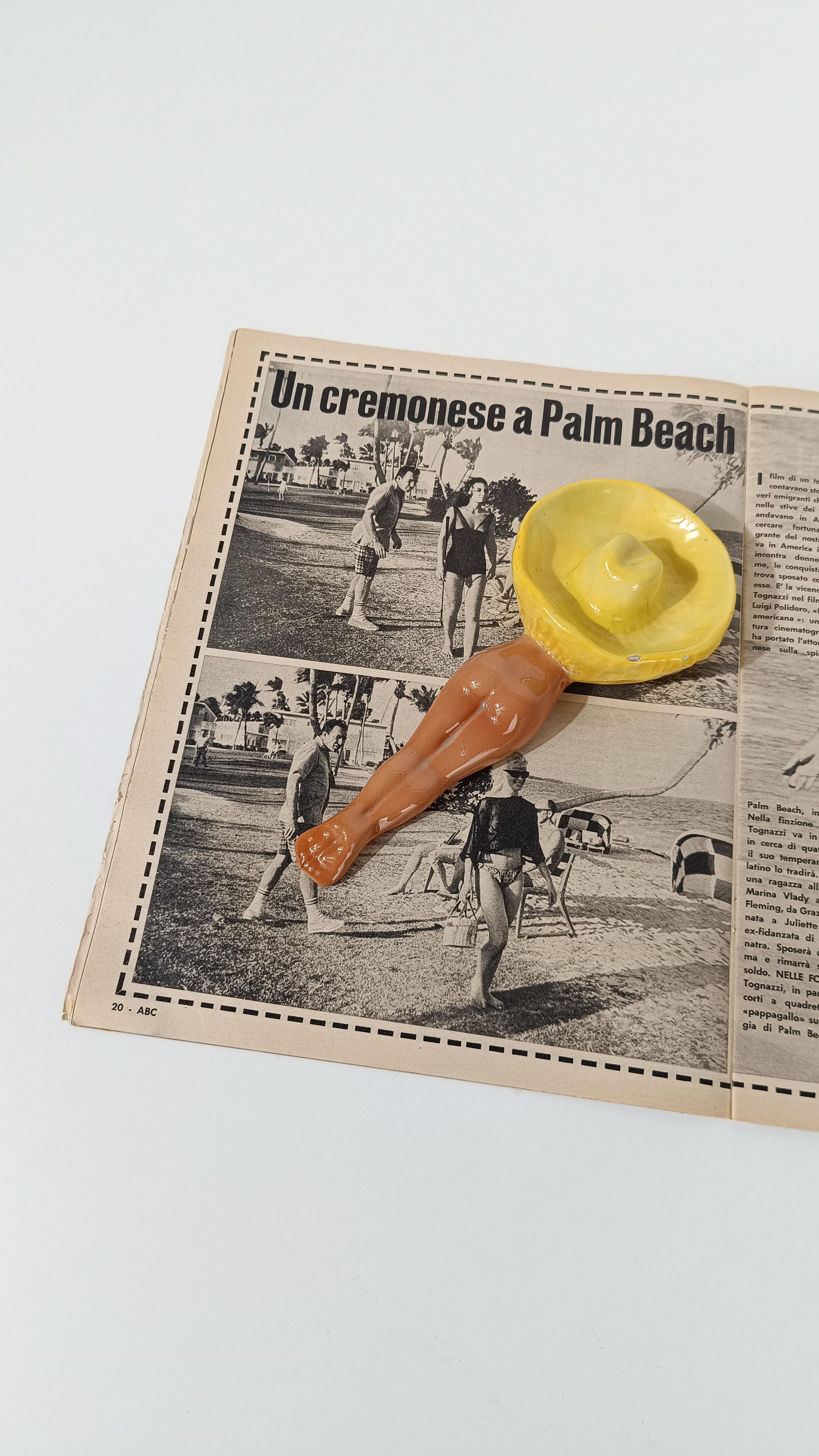 Vintage Ceramic Ashtray in the Shape of a Pin Up Girl with Sombrero, Italy 1950s For Sale 8