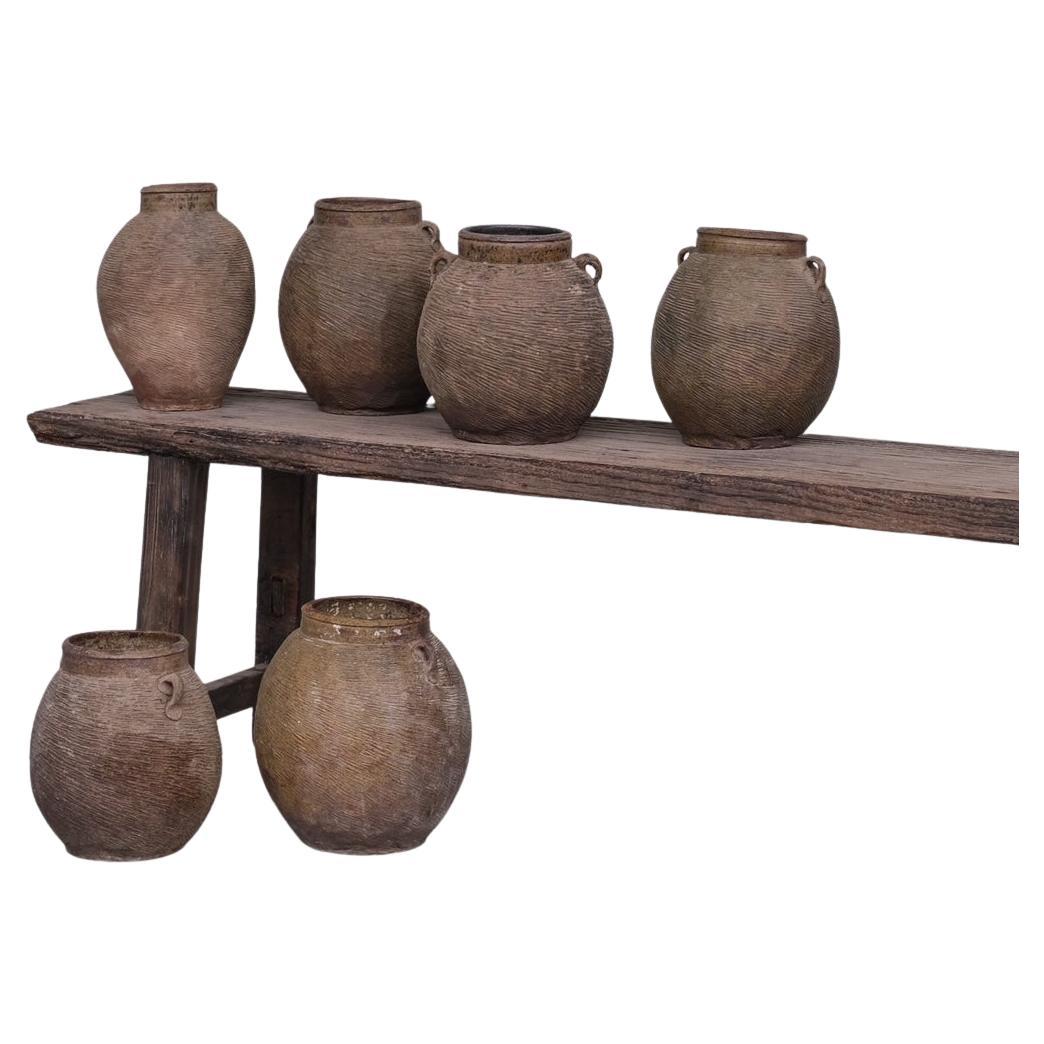 Vasi d'acqua asiatici in ceramica vintage (6 disponibili)