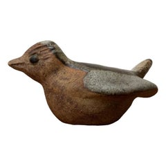 Figurilla vintage de cerámica con forma de pájaro de Treman Pottery, Reino Unido, años 70