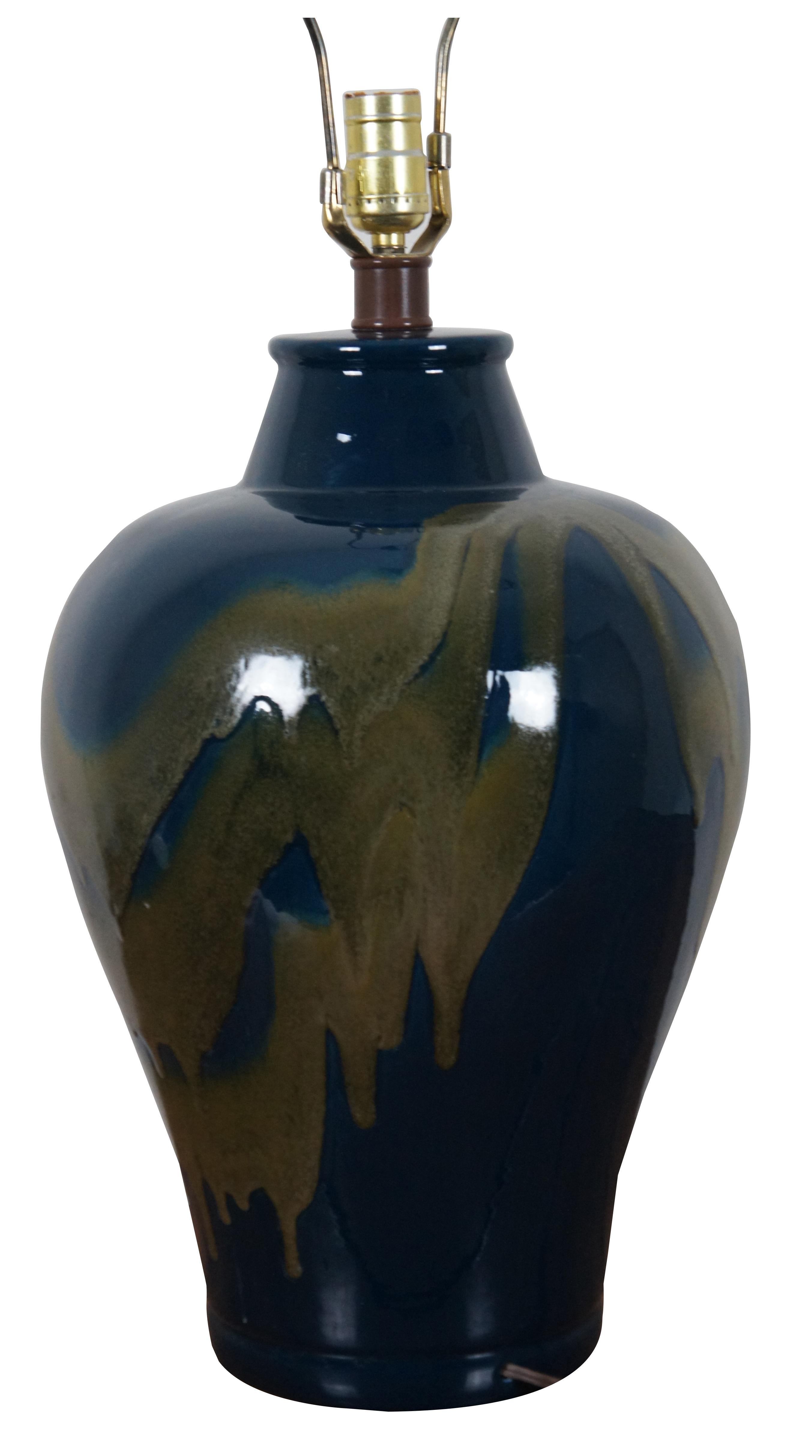 black ginger jar lamp