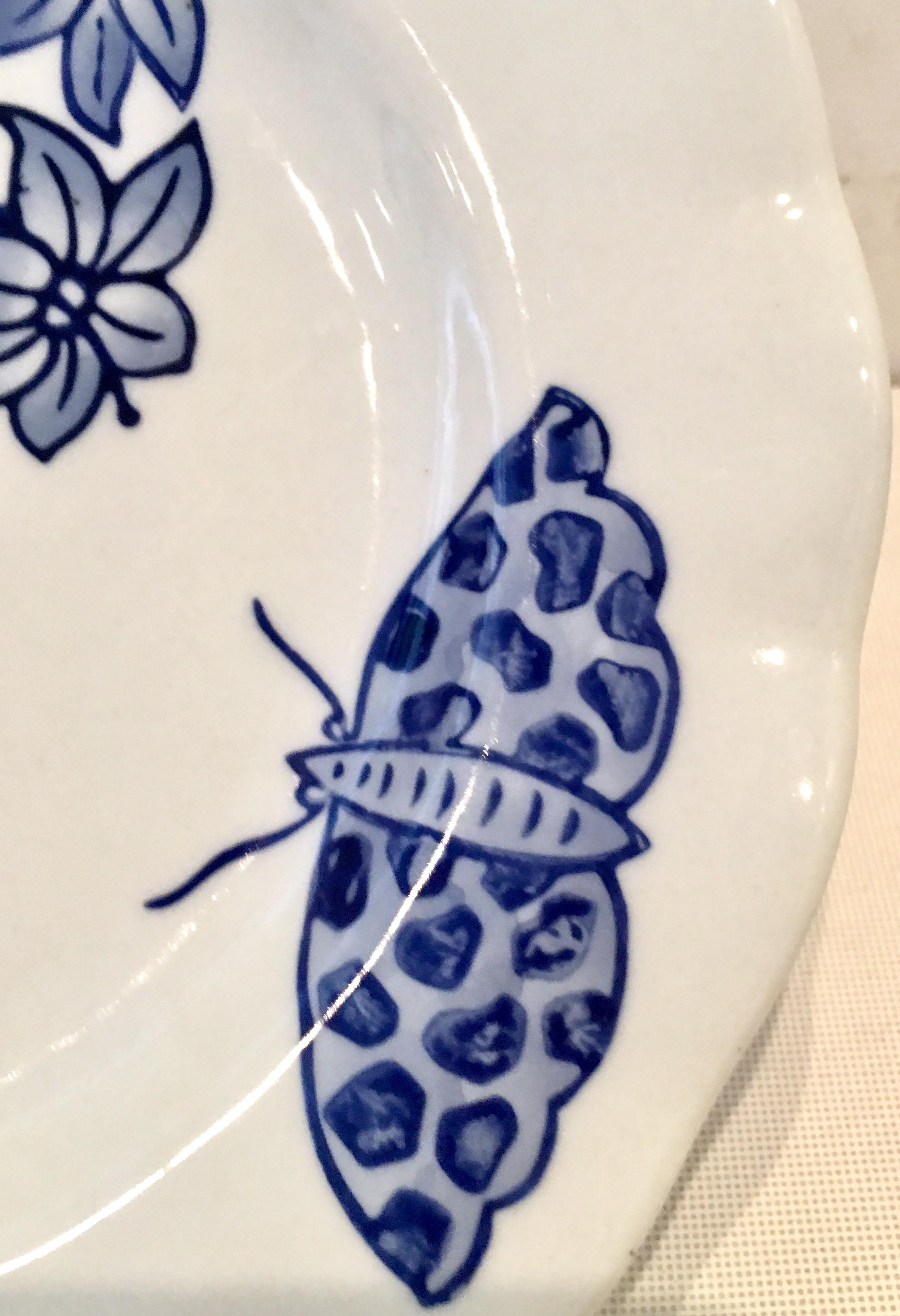 20th Century Vintage Ceramic Blue & White Salad/Dessert Plates S/9 by, Creativeco-Op