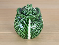 Vintage Ceramic Bordallo Pinheiro Cabbage Salt Shaker, Portugal 60s