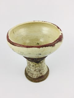 Vintage Large Ceramic Pedestal Flower Stand 1970's