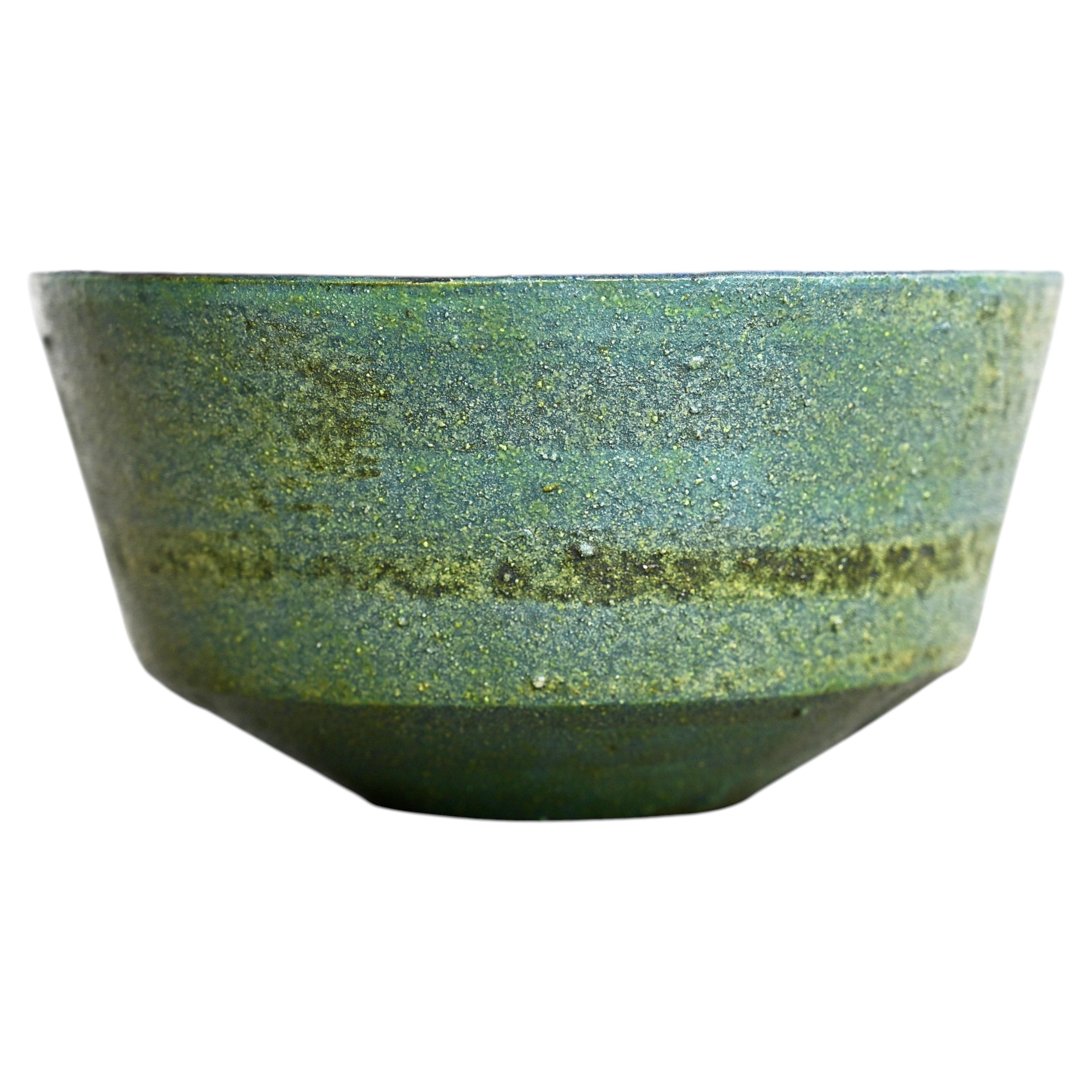 Vintage Ceramic Bowl Glazed in Blue and Green by Marcello Fantoni for Raymor