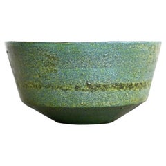 Vintage Ceramic Bowl Glazed in Blue and Green by Marcello Fantoni for Raymor