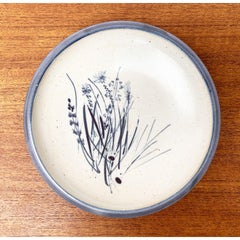 Vintage-Schale aus Keramik mit Blumenmotiven, 1970er Jahre