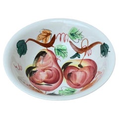 Ciotola in ceramica vintage con decorazioni floreali dipinte a mano di S.S. Corona, Giappone