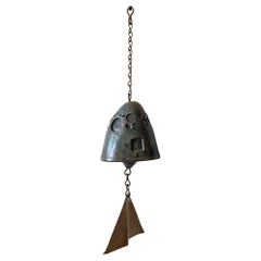 Vintage Ceramic Bronze Bell by Paolo Soleri