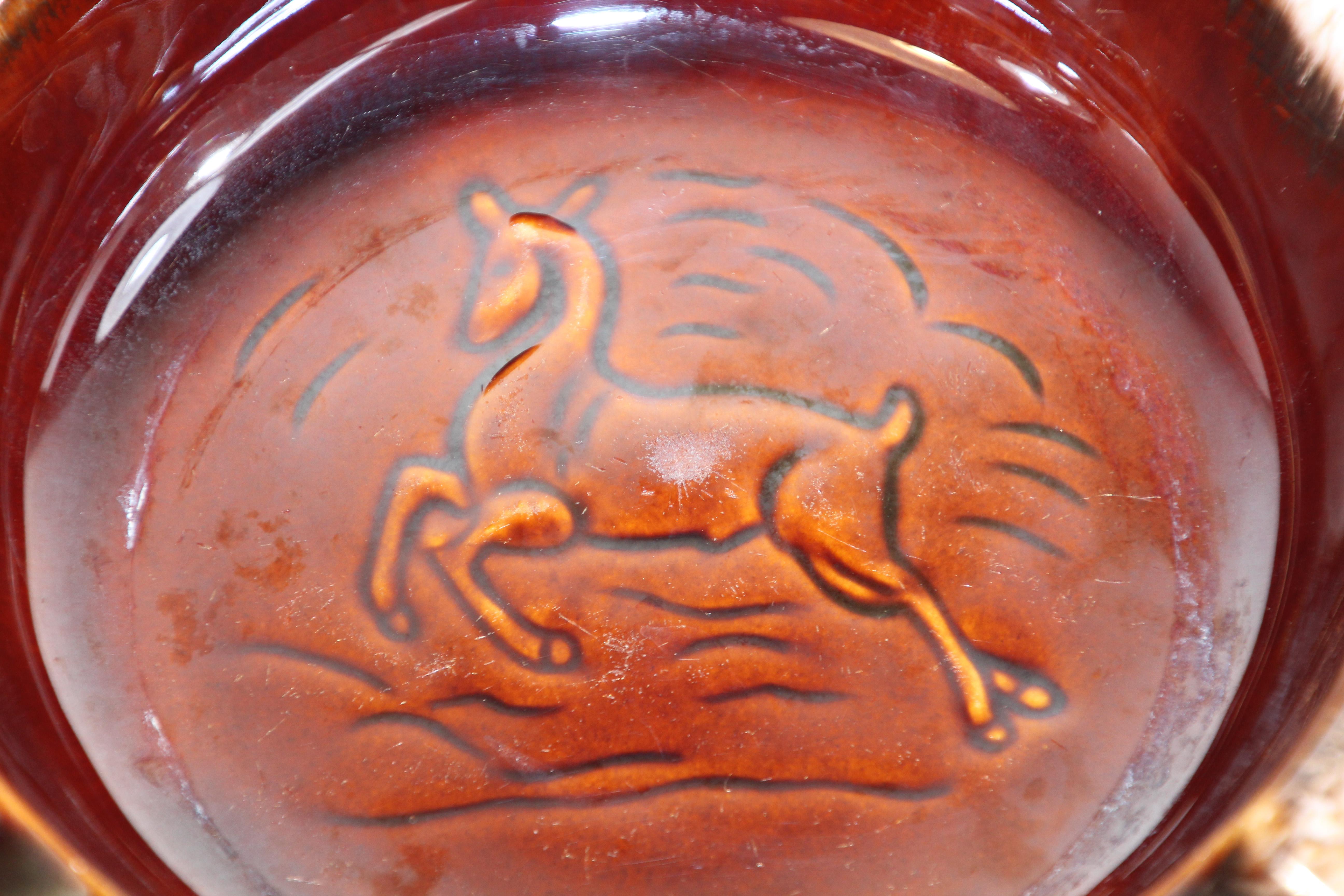 Vintage Ceramic Brown Round Handcrafted Pottery Ashtray In Good Condition In North Hollywood, CA