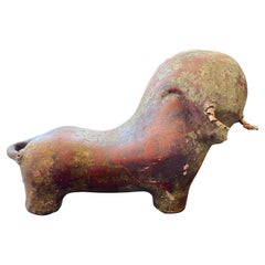 Vintage Pottery Bull in the Style of Bruno Gambone