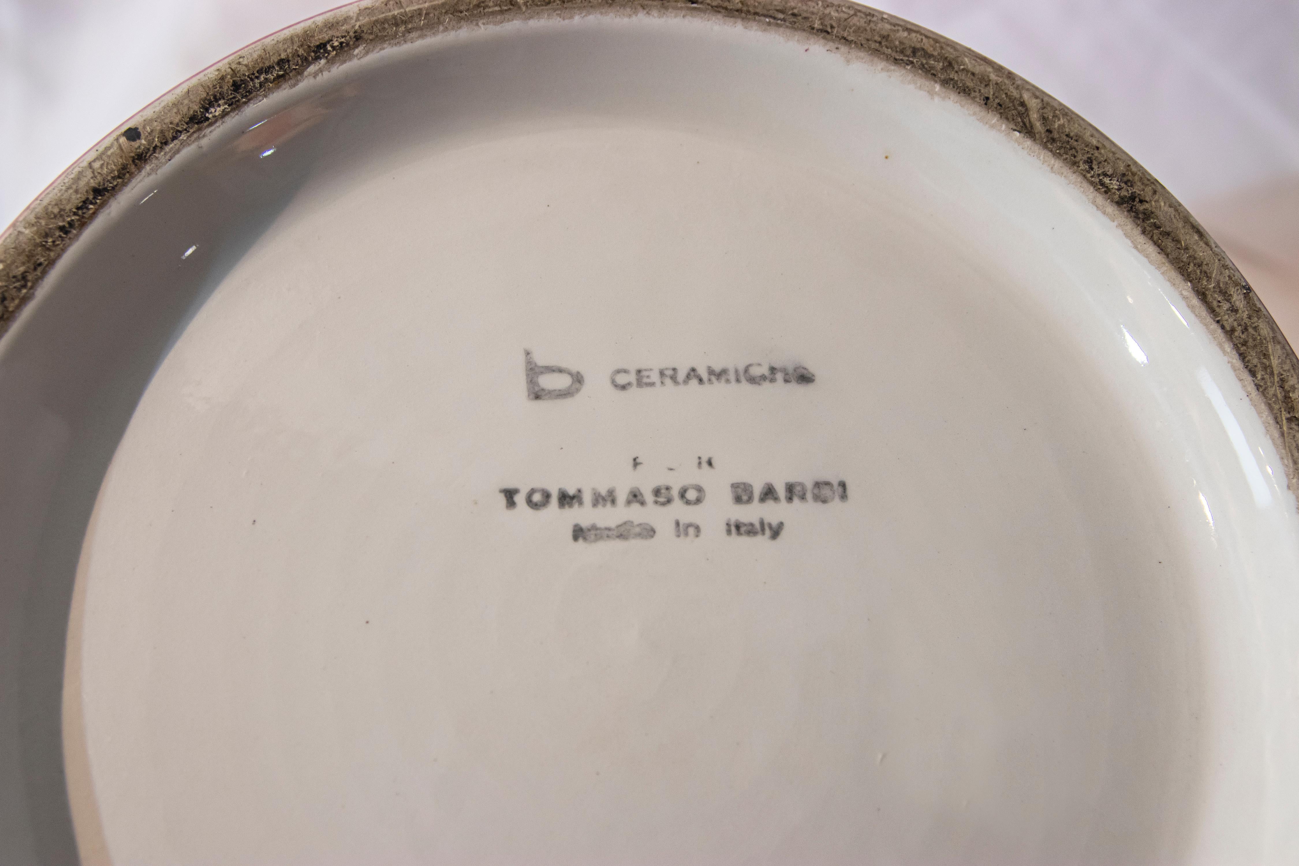 Vintage Ceramic Cachepot by Tommaso Barbi for B Ceramiche, 1970s In Good Condition In Roma, IT