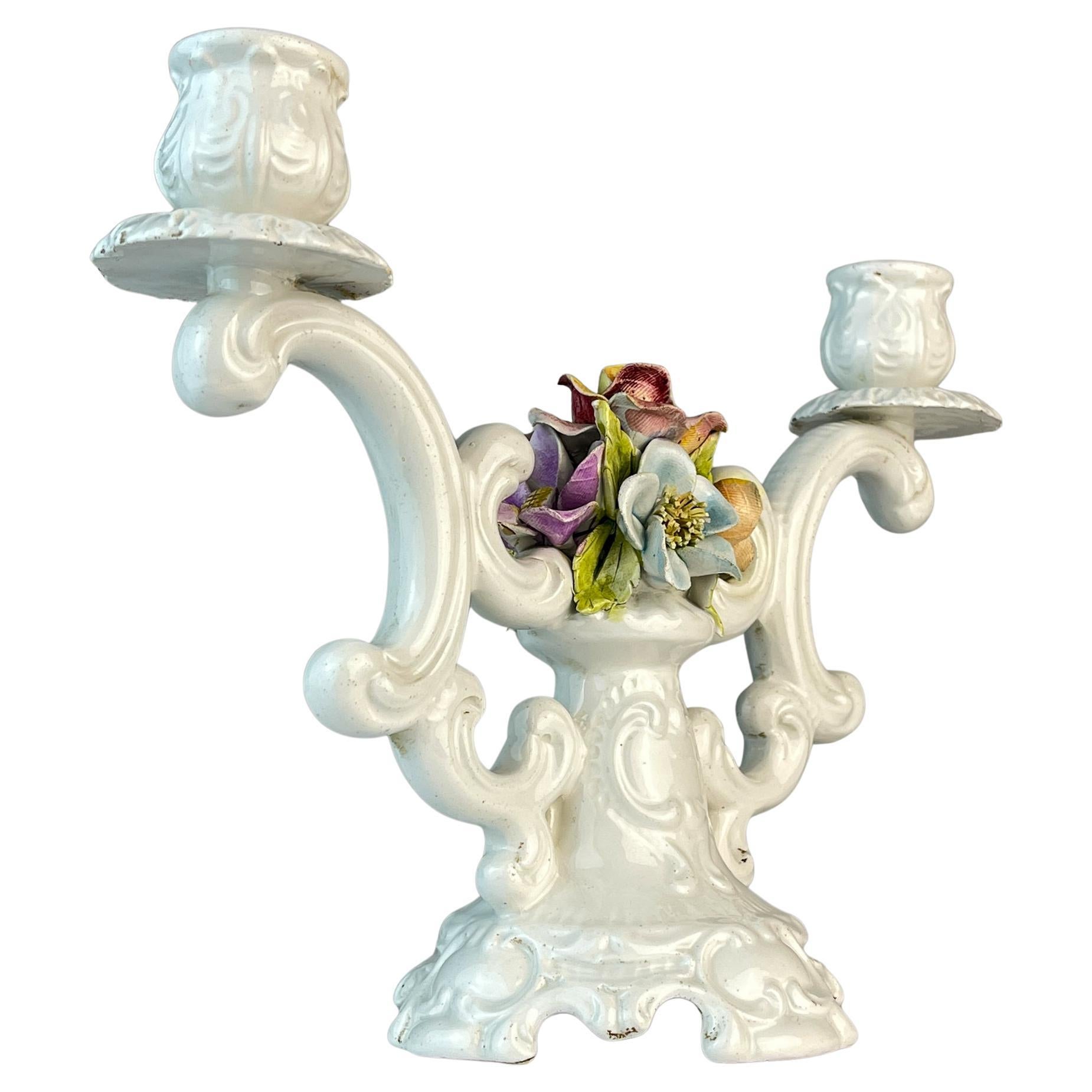 Vintage ceramic candleholder by Bassano, Italy, 1970s