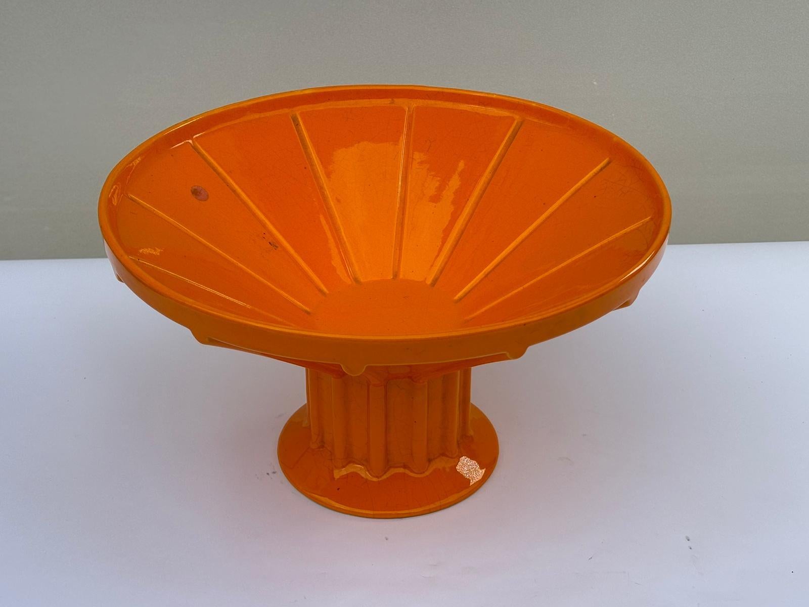 Smaltato Centrotavola in ceramica d'epoca Fabbrica Gabbianelli Italia anni '70 in vendita