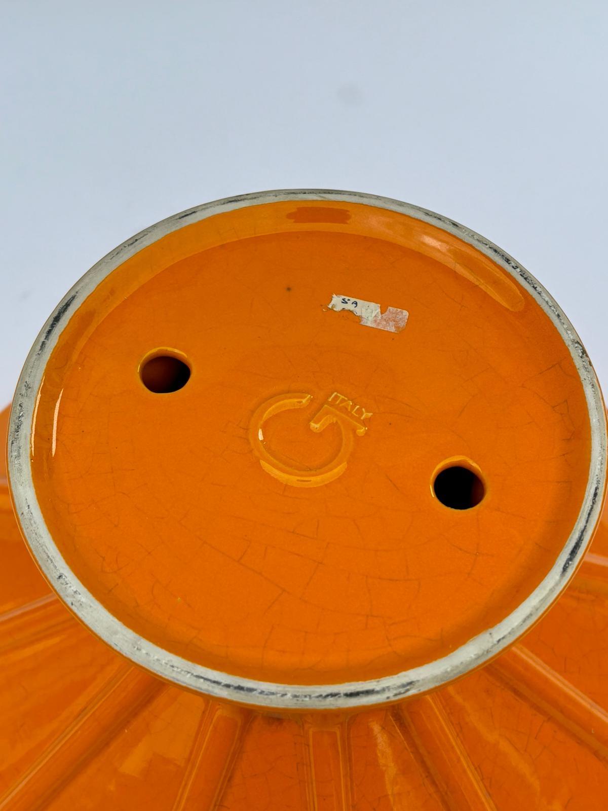 Fine XX secolo Centrotavola in ceramica d'epoca Fabbrica Gabbianelli Italia anni '70 in vendita