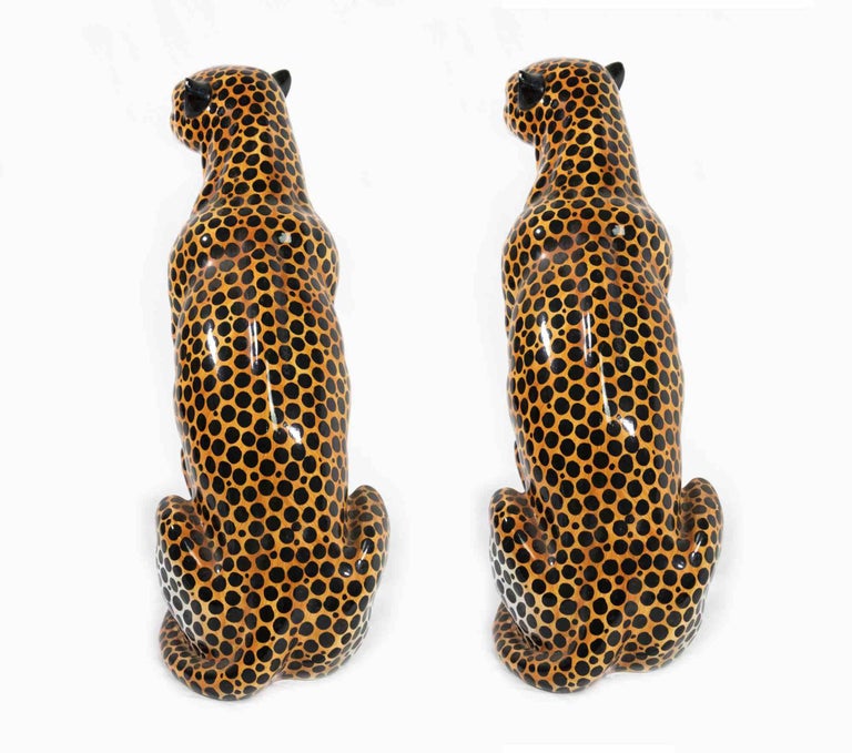 Vintage Ceramic Cheetahs, Mid20th Century at 1stDibs