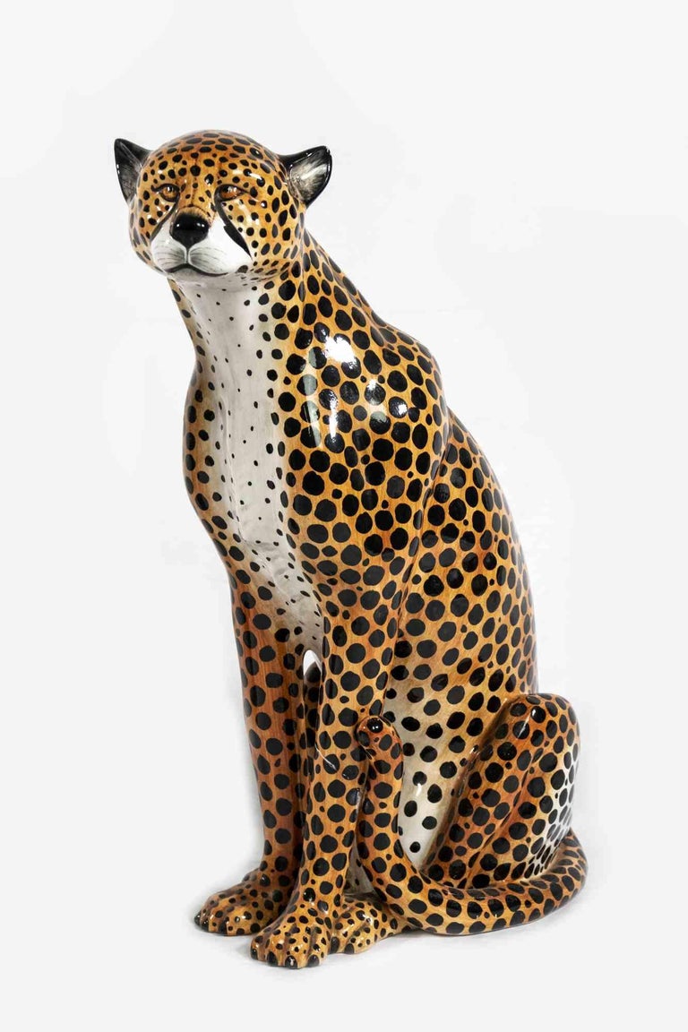 Vintage Ceramic Cheetahs, Mid20th Century at 1stDibs