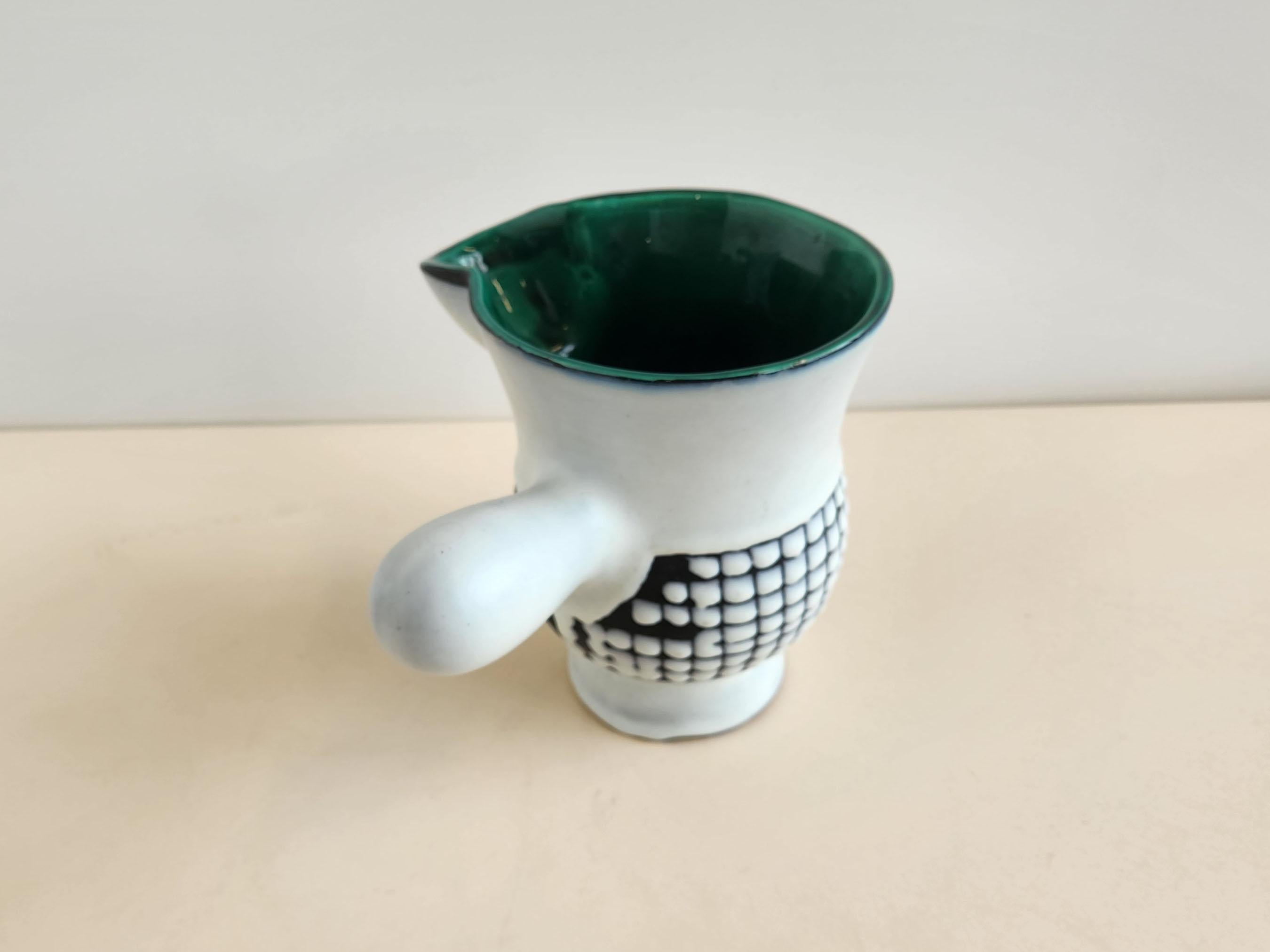 Roger Capron - Vintage Ceramic Chocolate Pot  In Excellent Condition For Sale In Stratford, CT