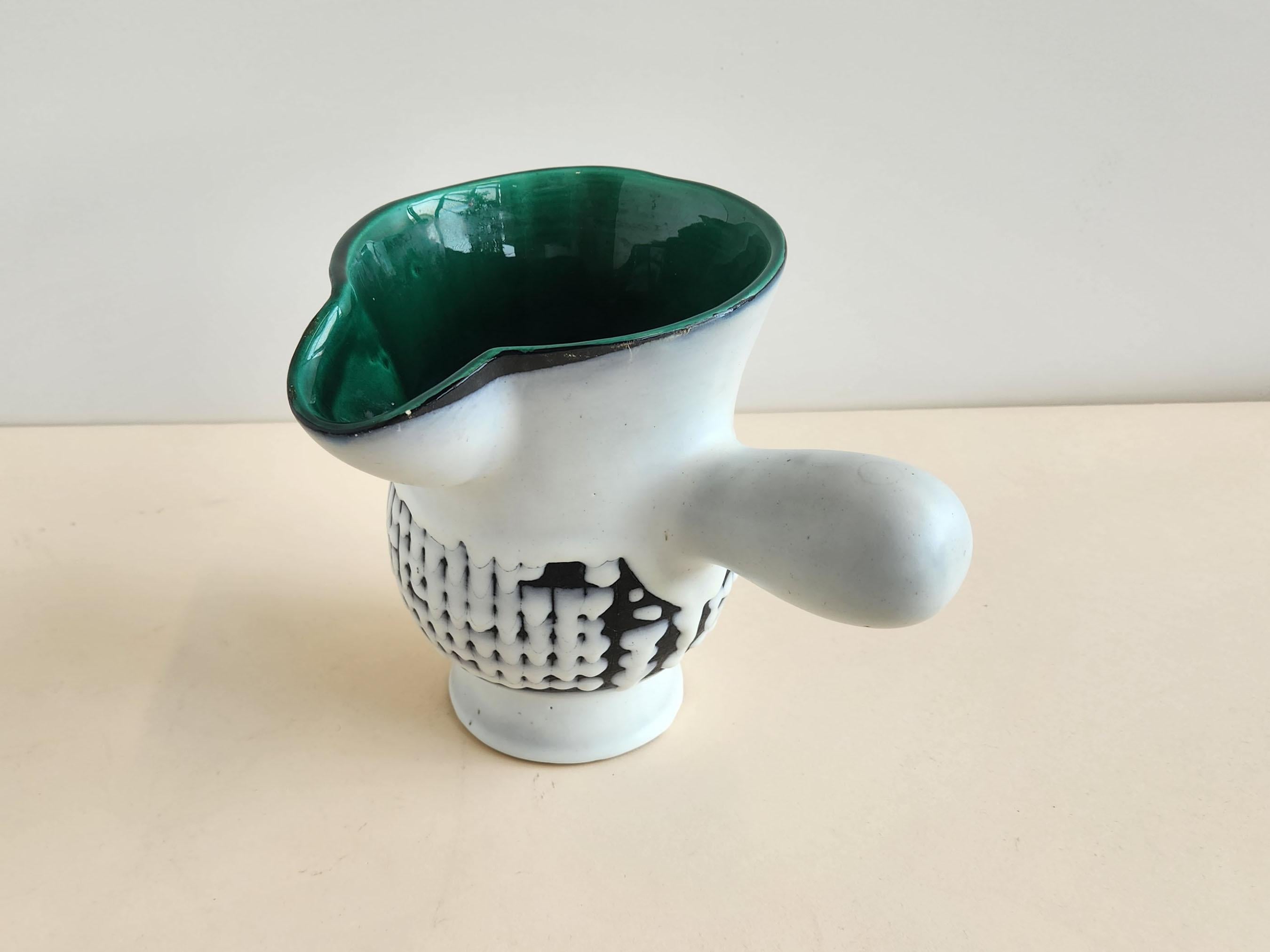 Roger Capron - Pot à chocolat vintage en céramique Excellent état - En vente à Stratford, CT