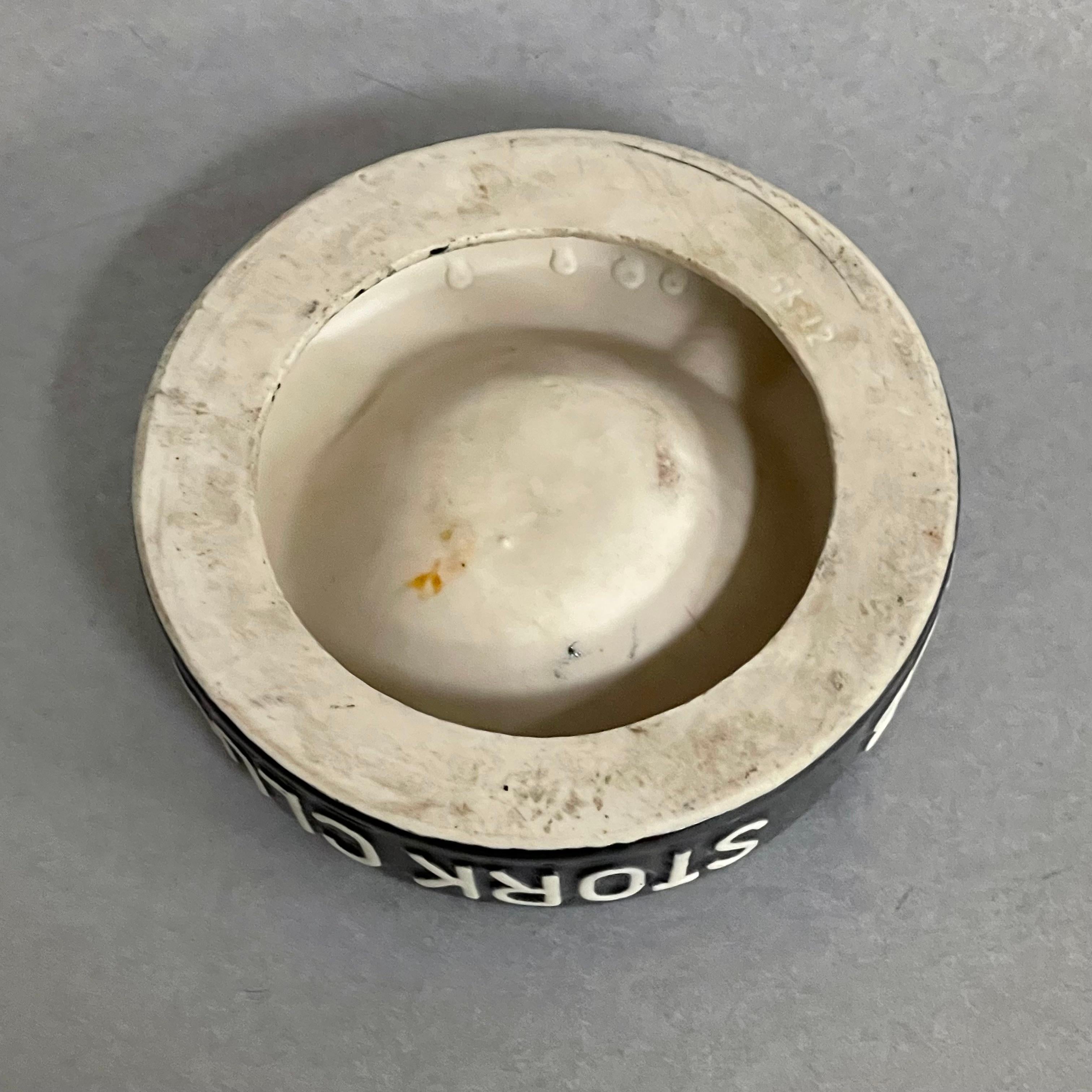 Mid-20th Century Vintage Ceramic Cigar Ashtray from the Stork Club