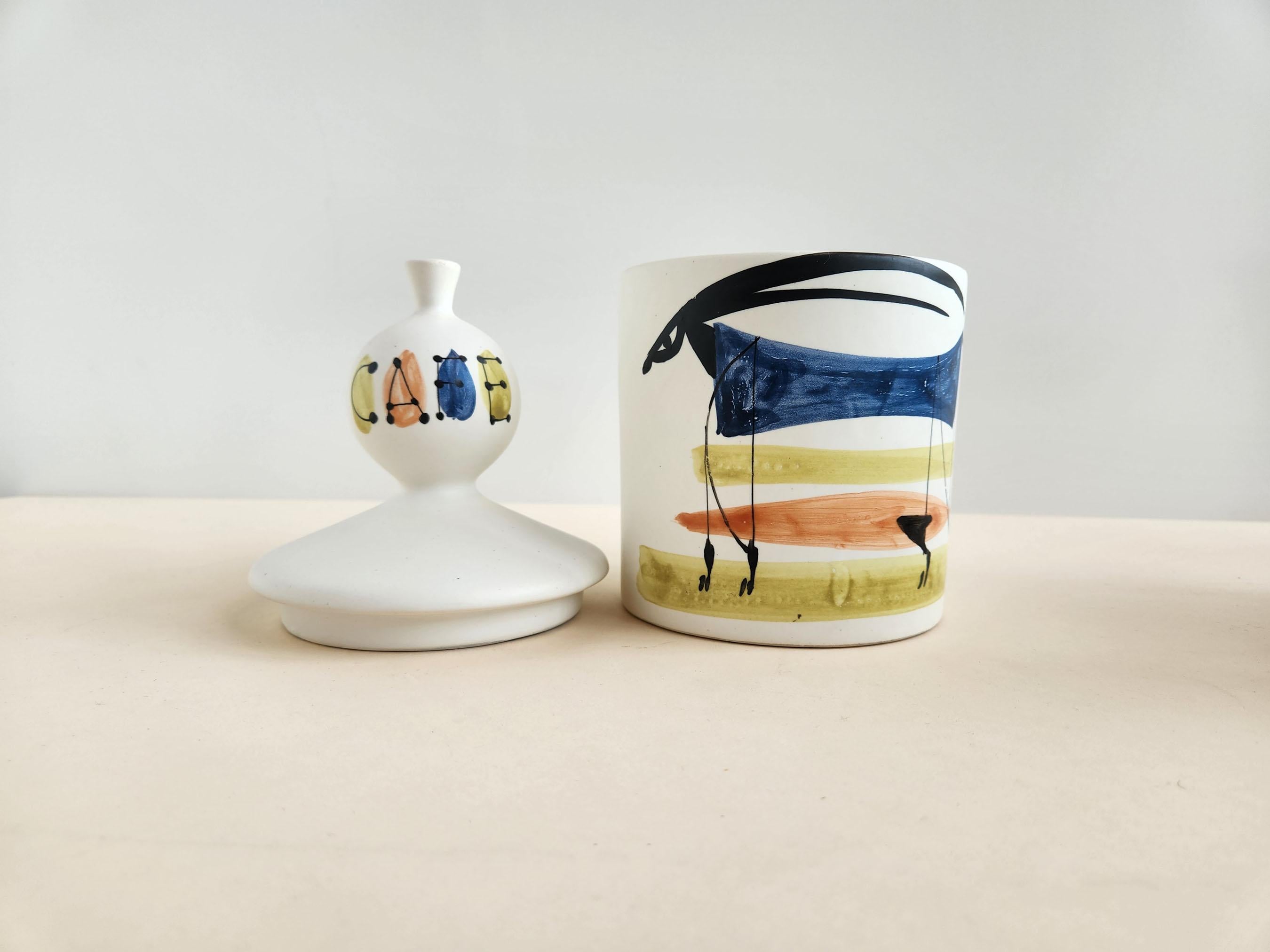 Roger Capron – Vintage-Couchtisch aus Keramik mit Deckel aus Keramik (Mitte des 20. Jahrhunderts) im Angebot