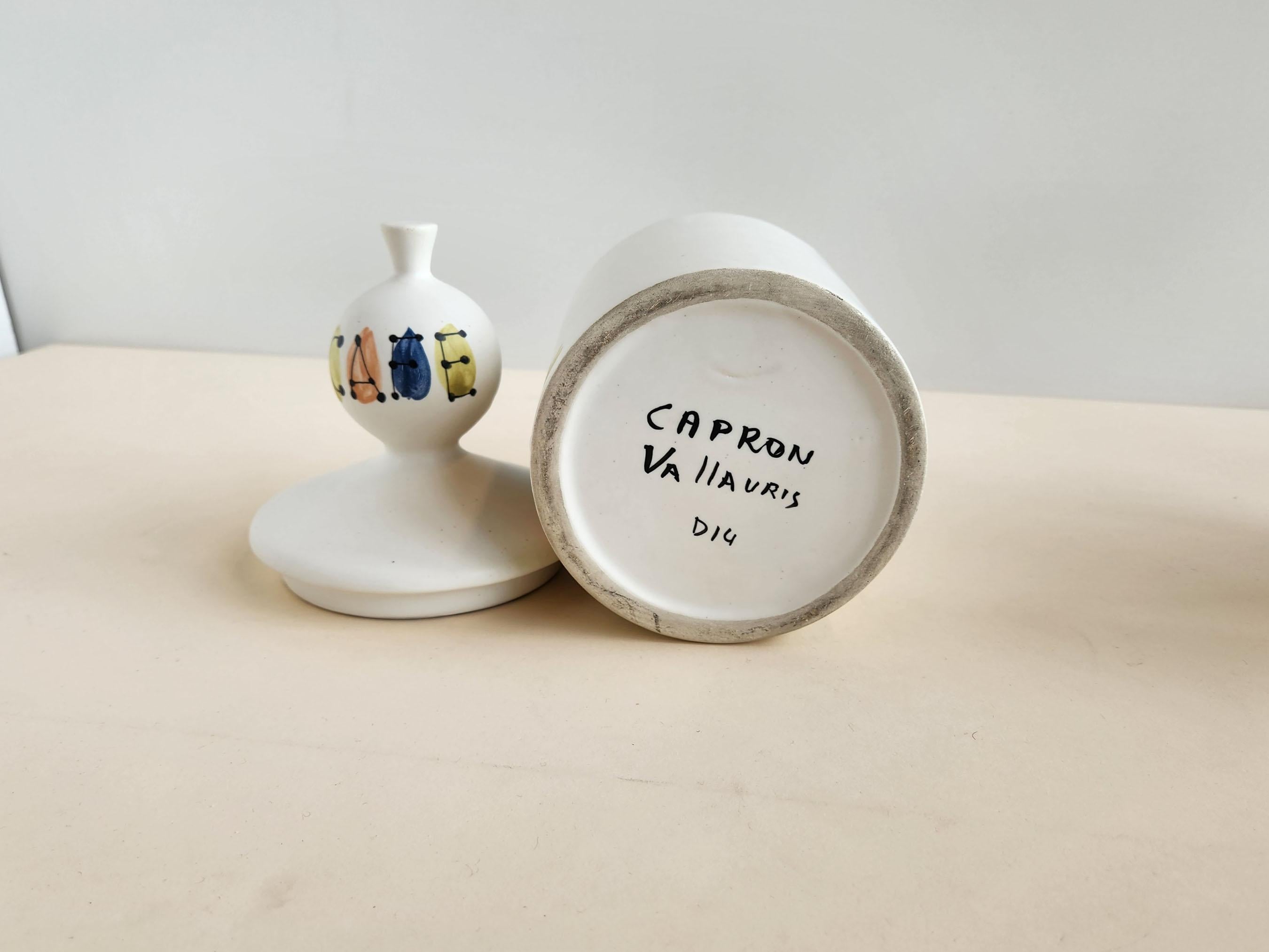 Roger Capron - Vintage Ceramic Coffee Jar with Lid For Sale 2