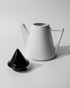 Vintage Ceramic Coffee or Tea Pot, Memphis Postmodern Design, 1980s