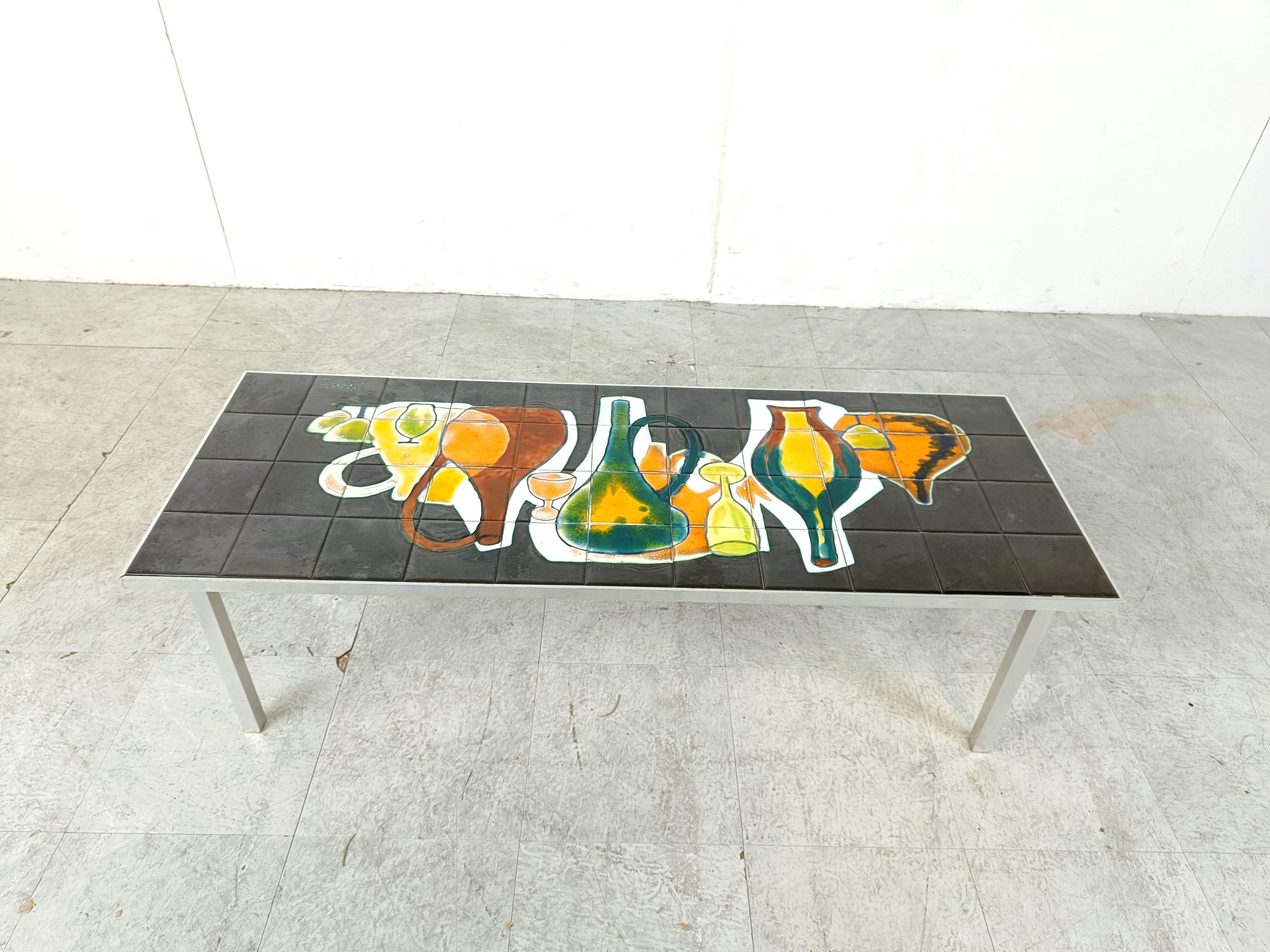 Mid-Century Modern Vintage ceramic coffee table, 1960s  For Sale