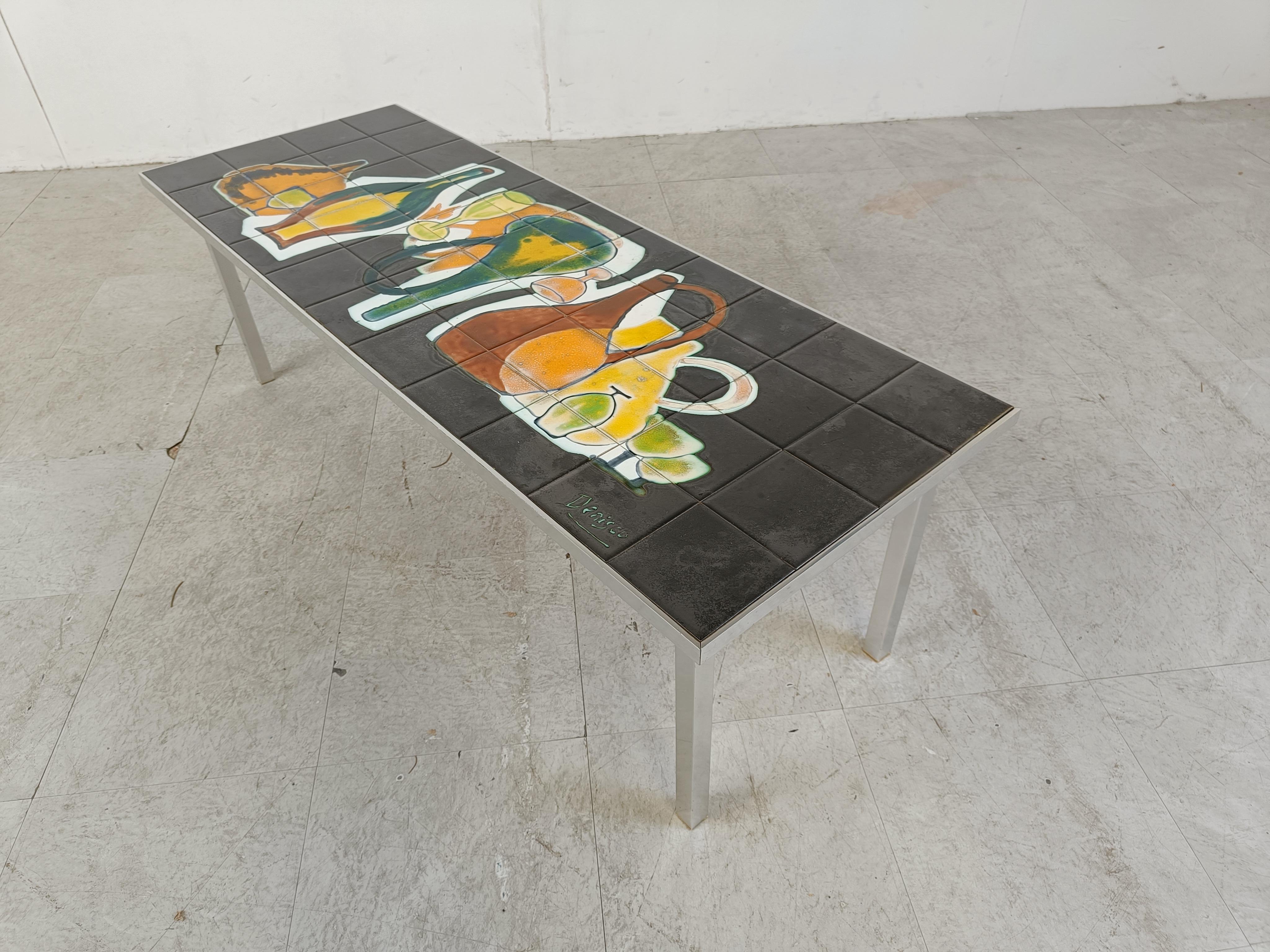 Mid-20th Century Vintage ceramic coffee table, 1960s  For Sale