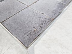 Vintage Ceramic Coffee Table by Perignem, 1960s