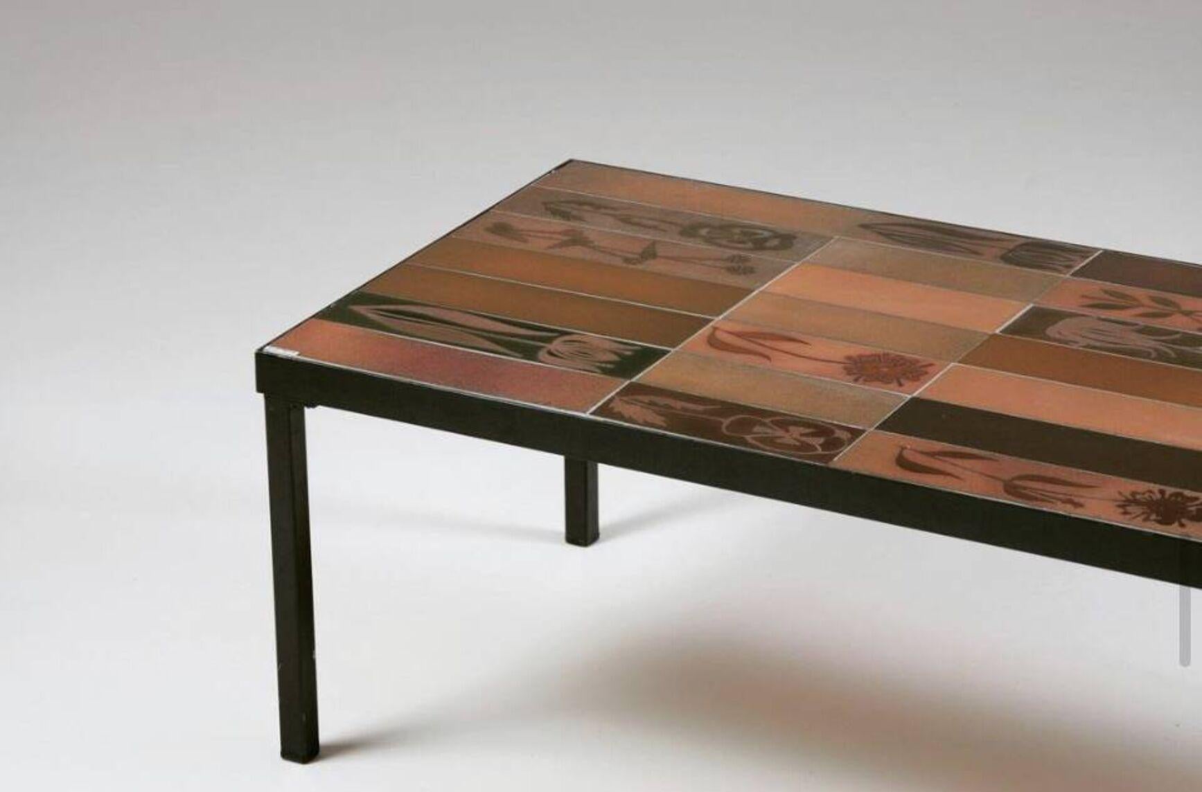 20ième siècle Table basse vintage Roger Capron, années 1960 en vente