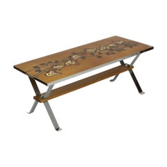 Vintage Ceramic Coffee Table Tile Table Adri Belarti Seventies Design 109cm