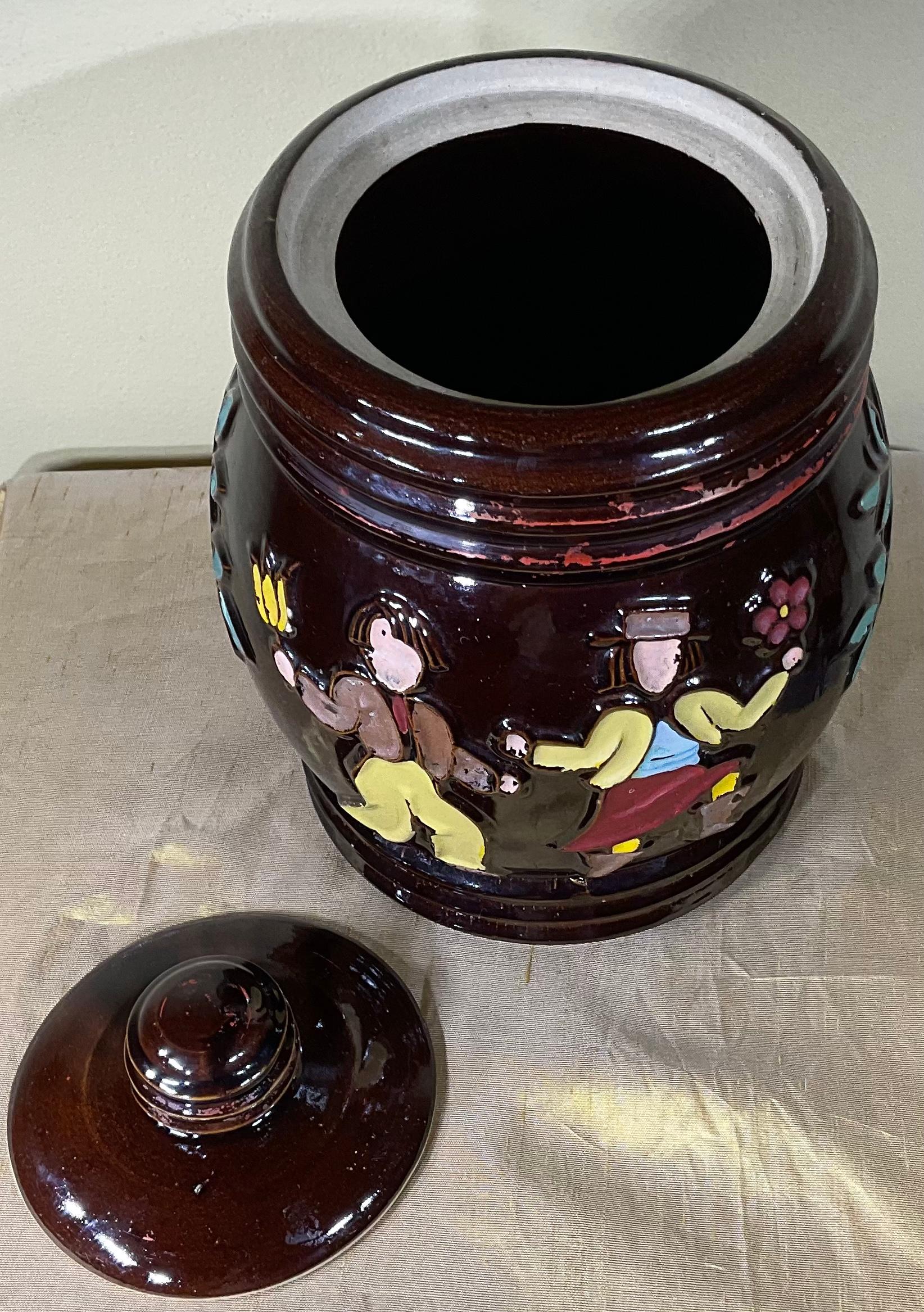 Vintage Ceramic Cookie Jar For Sale 1