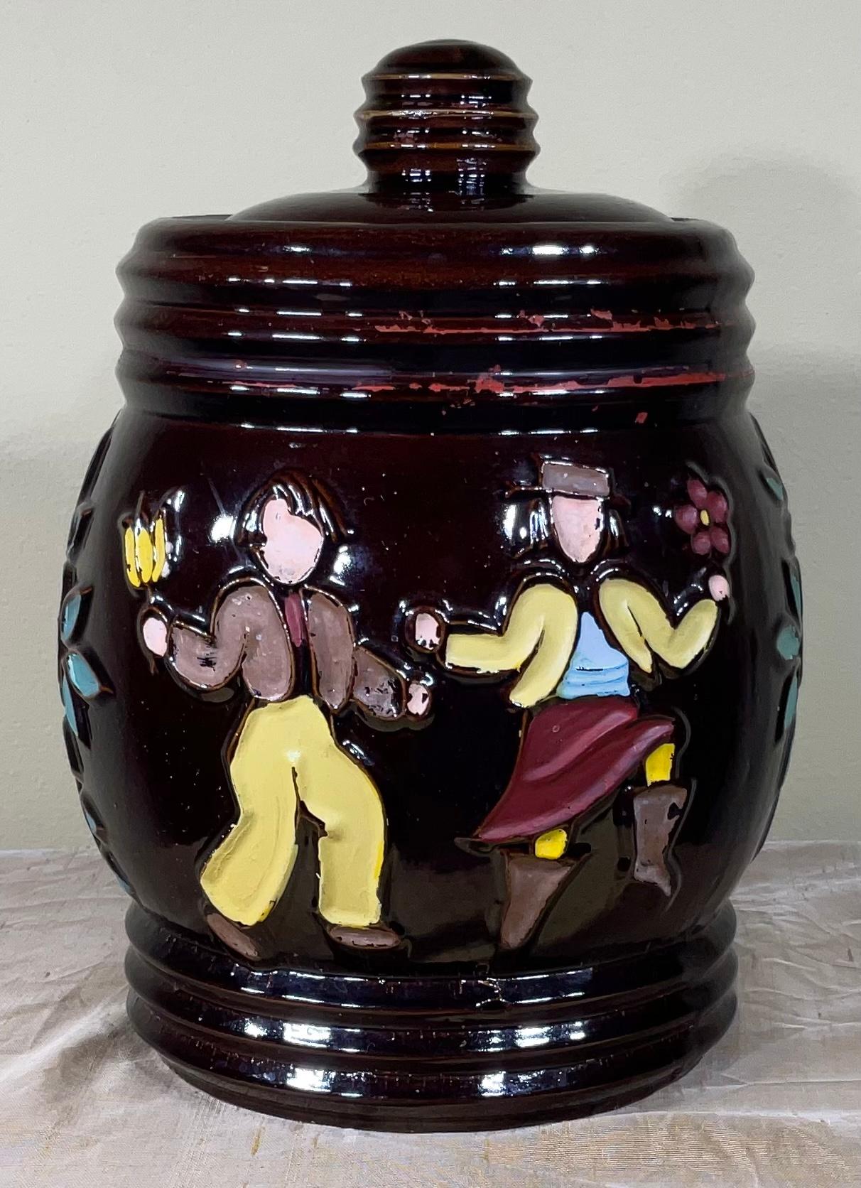 20th Century Vintage Ceramic Cookie Jar For Sale