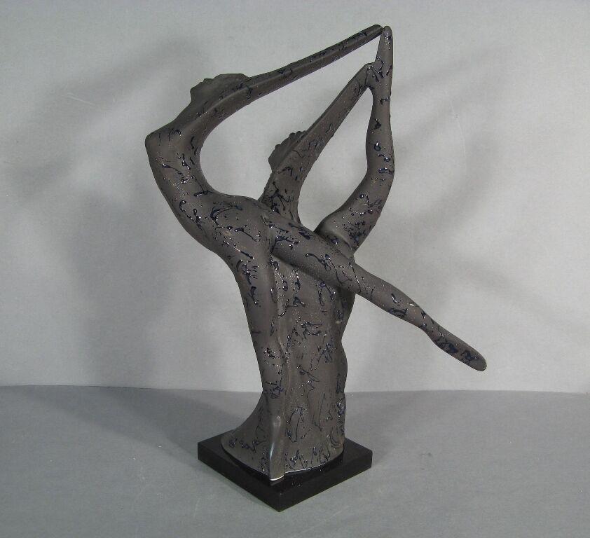 Vintage-Skulptur eines tanzenden Paares aus Keramik (1960er/1970er Jahre) -1Y07 5