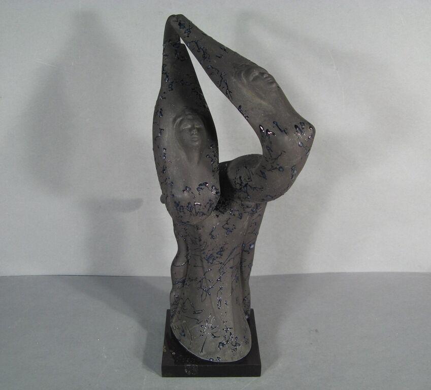 Vintage-Skulptur eines tanzenden Paares aus Keramik (1960er/1970er Jahre) -1Y07 2