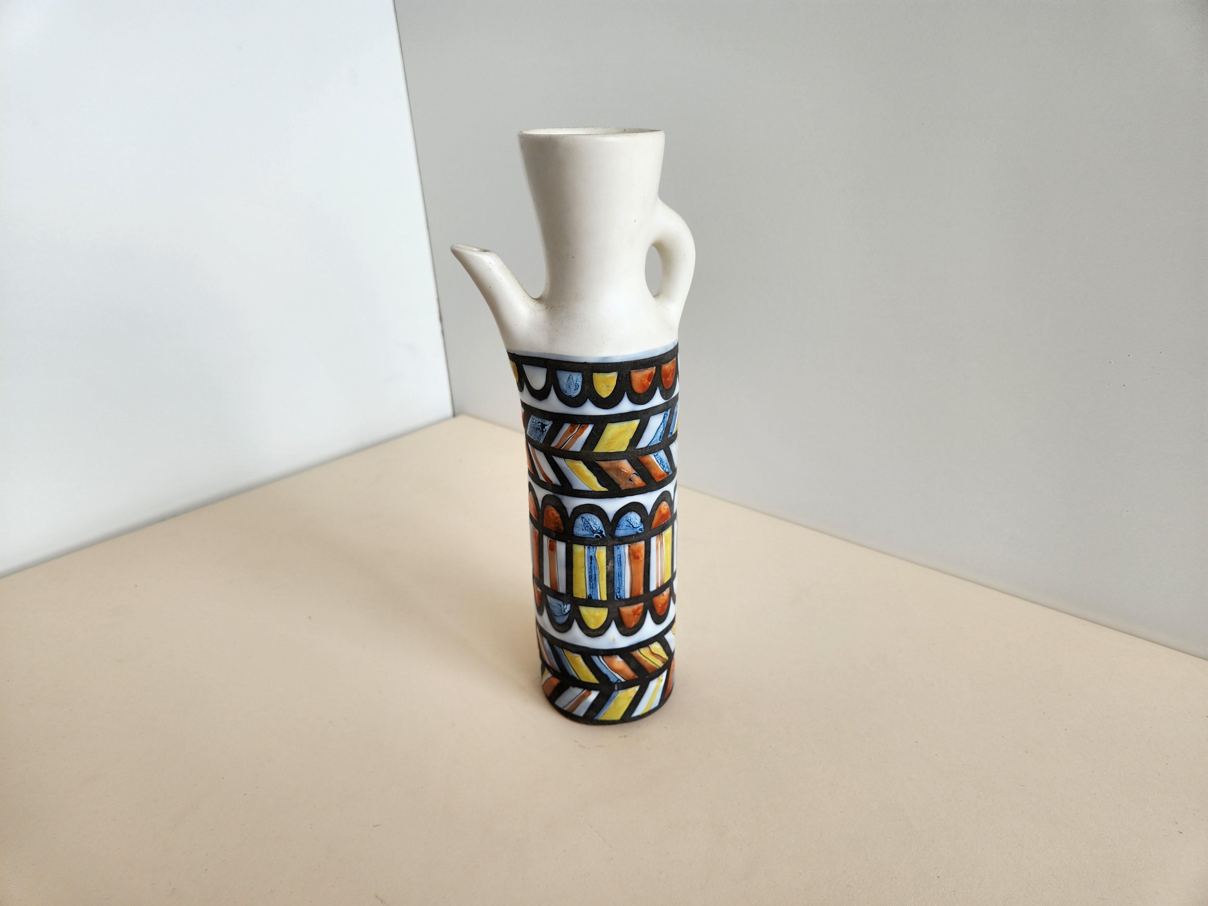 Roger Capron – Vintage-Keramik-Dekanter aus Keramik mit abstraktem Motiv (Französisch) im Angebot