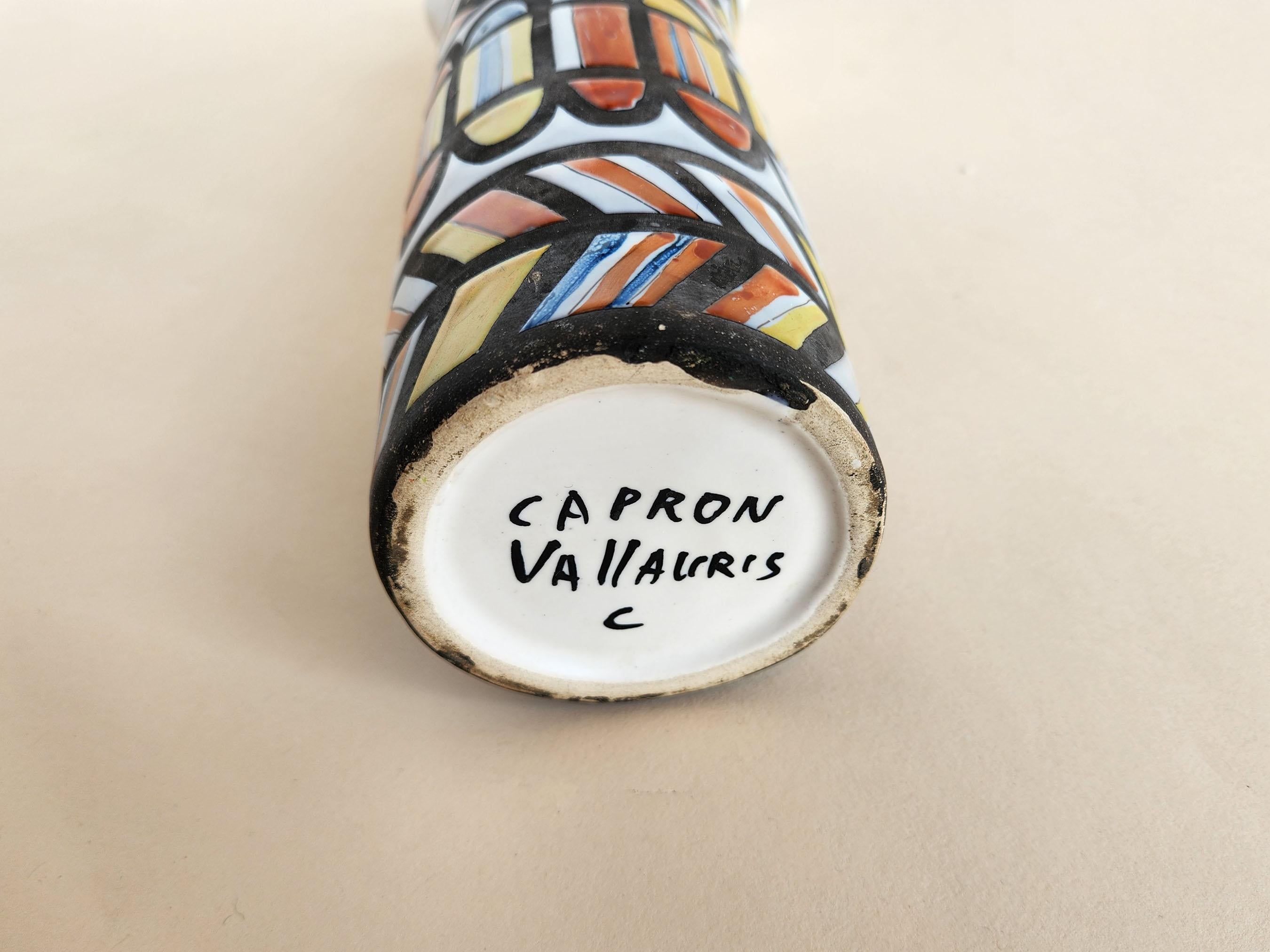 Roger Capron - Carafe vintage en céramique avec motif abstrait en vente 1