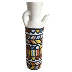 Roger Capron - Retro Ceramic Decanter with Abstract Motive