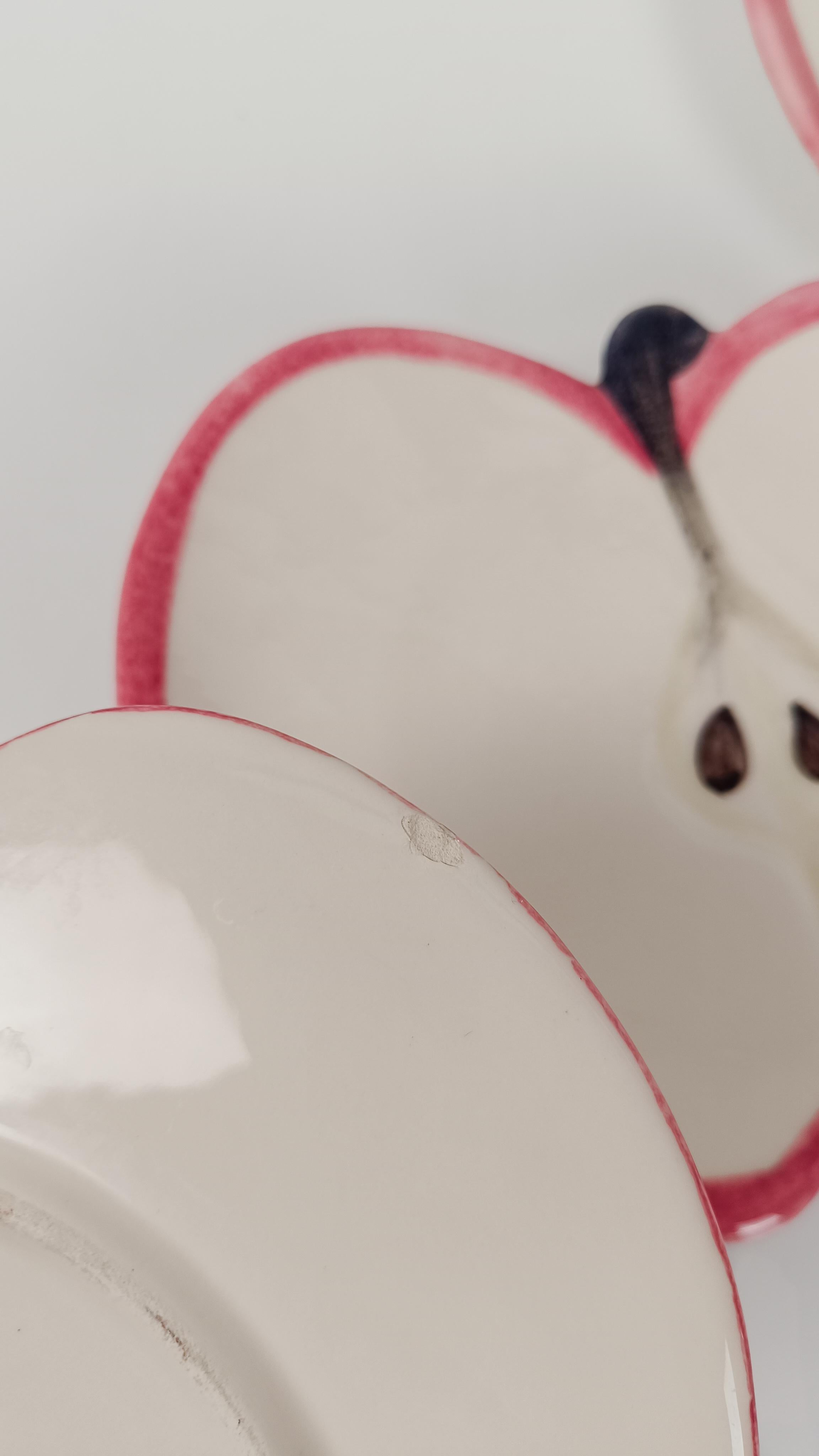 Vintage Ceramic Dessert Set Plates in Apple shape, Ernestine style, Italy 70s im Angebot 7