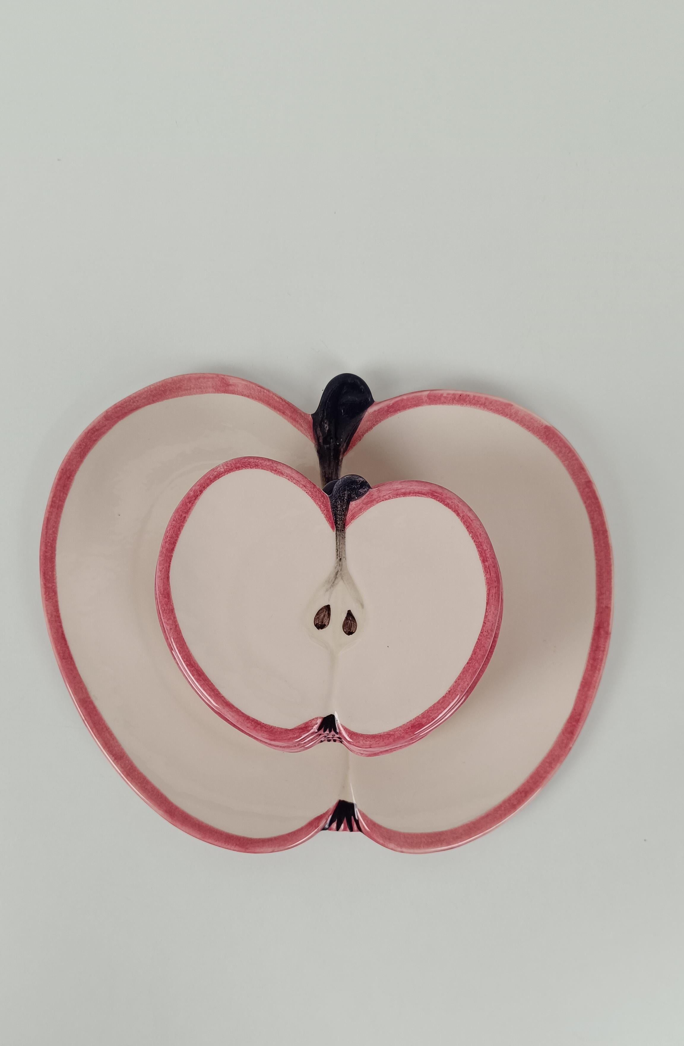 Vintage Ceramic Dessert Set Plates in Apple shape, Ernestine style, Italy 70s im Angebot 9
