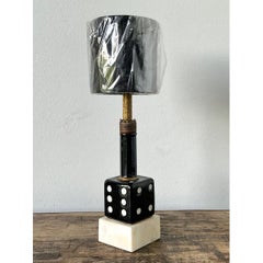 Vintage Ceramic Dice Table Lamp