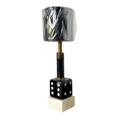 Vintage Ceramic Dice Table Lamp