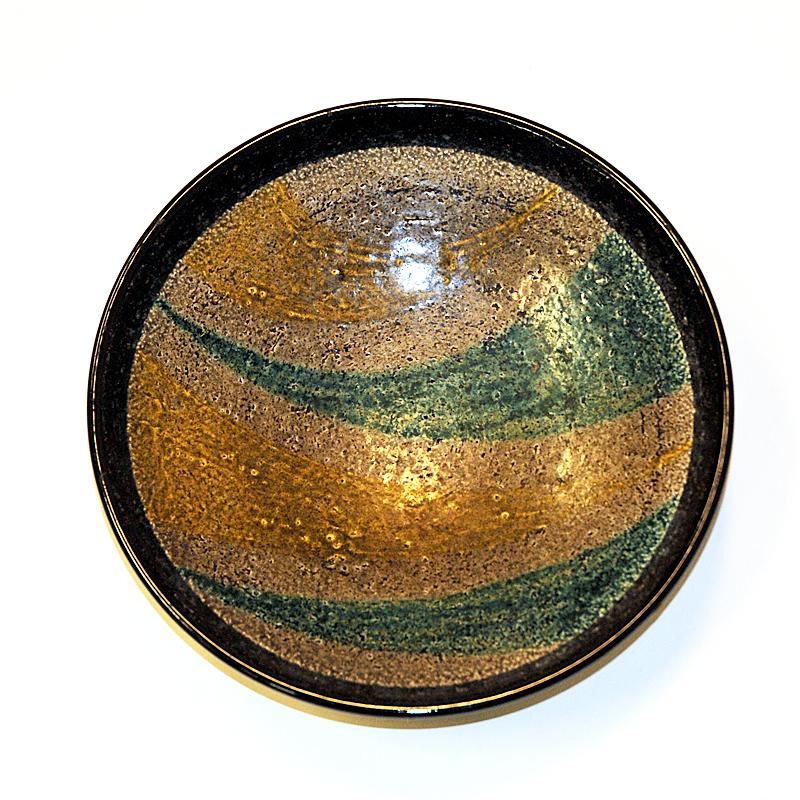 Mid-20th Century Vintage Ceramic Dish Campo by Ingrid Atterberg for Upsala-Ekeby Sweden 1950s For Sale