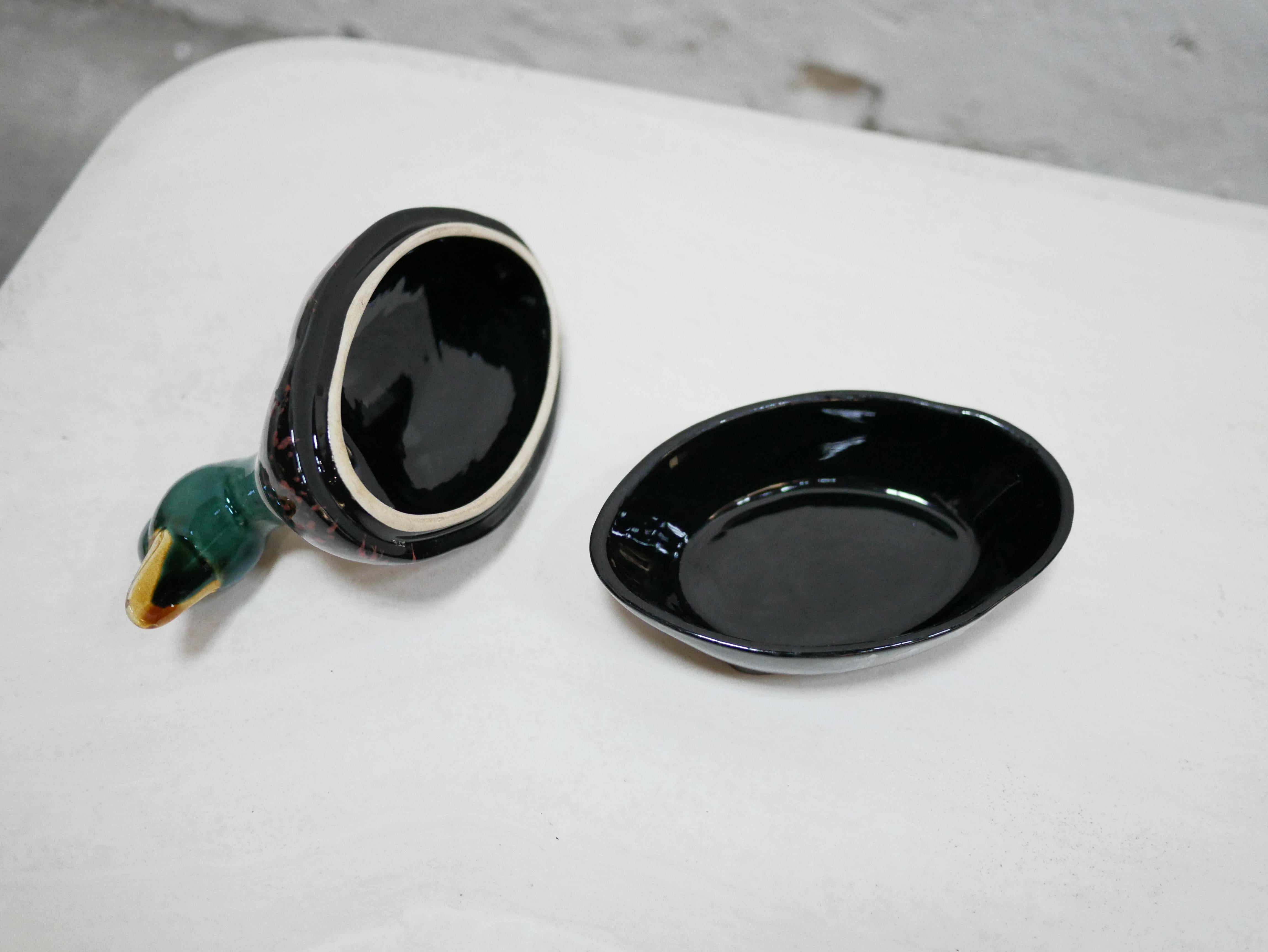 Keramik-Ententerrine aus Keramik von Michel Caugant im Angebot 4