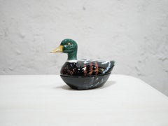 Vintage ceramic duck terrine by Michel Caugant