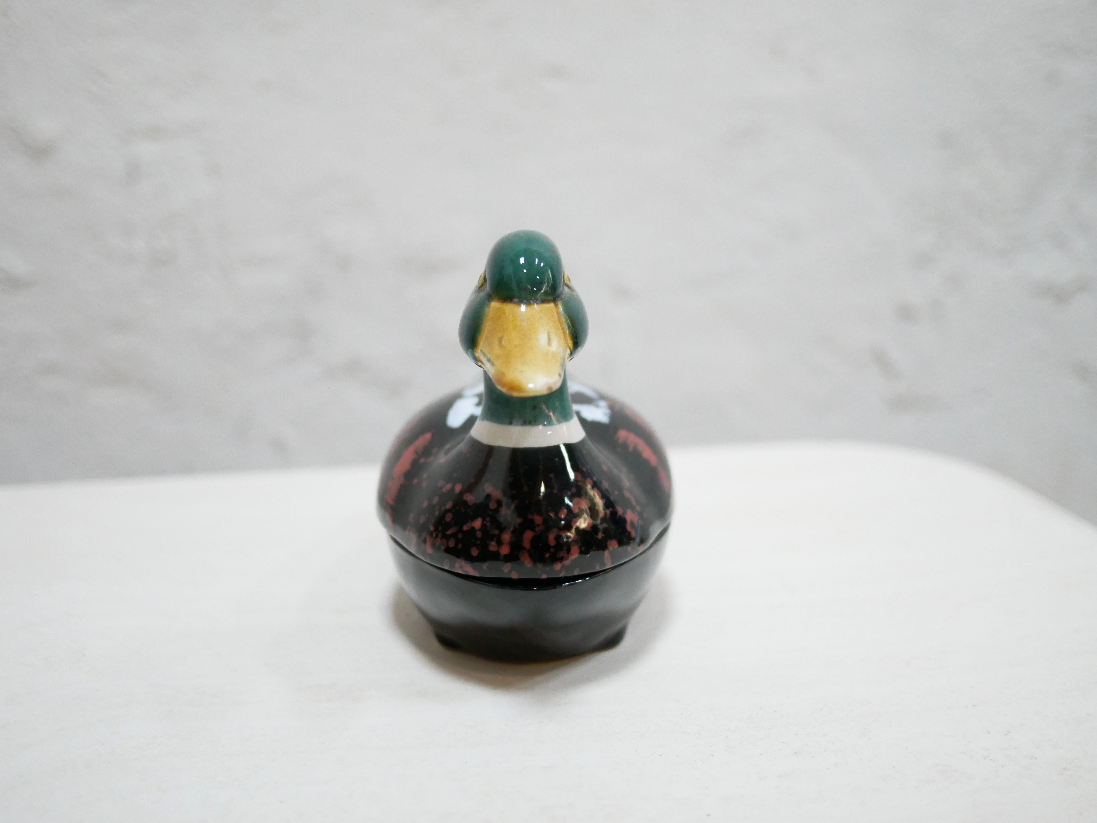 Ceramic Vintage ceramic duck terrine by Michel Caugant For Sale