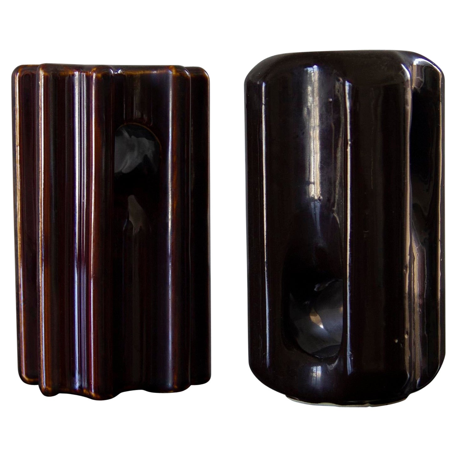 Isolatori elettrici in ceramica vintage - una coppia