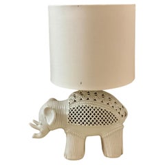 Vintage Keramik Elefant Tischlampe