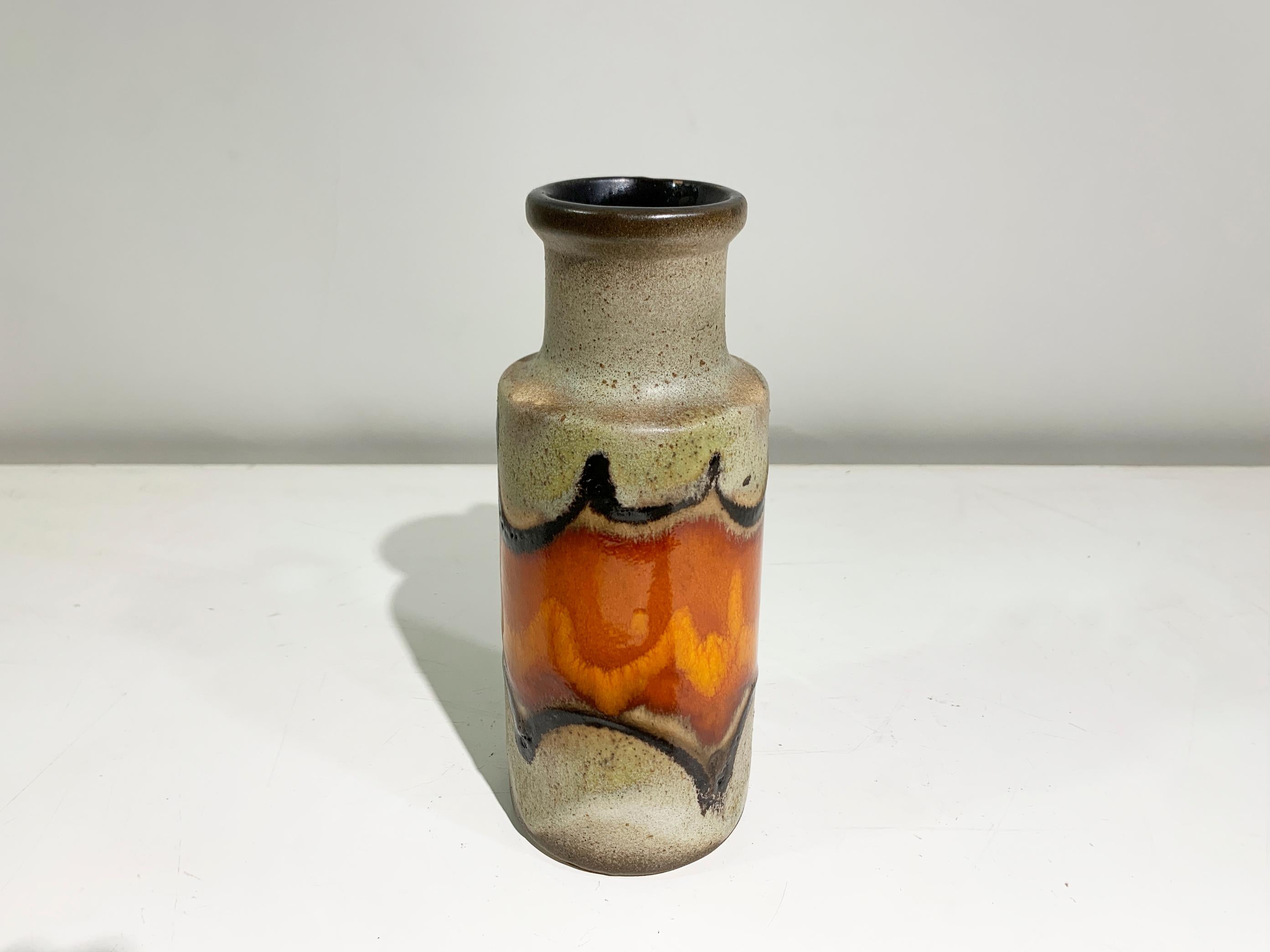 Vintage-Vase aus Keramik Fat Lava, bedruckt „W.Deutschland“, 1960er Jahre im Zustand „Gut“ im Angebot in Beirut, LB